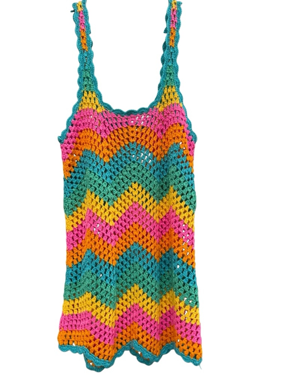 Show Me Your Mumu Women's Tara Mini Dress Sea Breeze Crochet Size Small - Picture 7 of 9